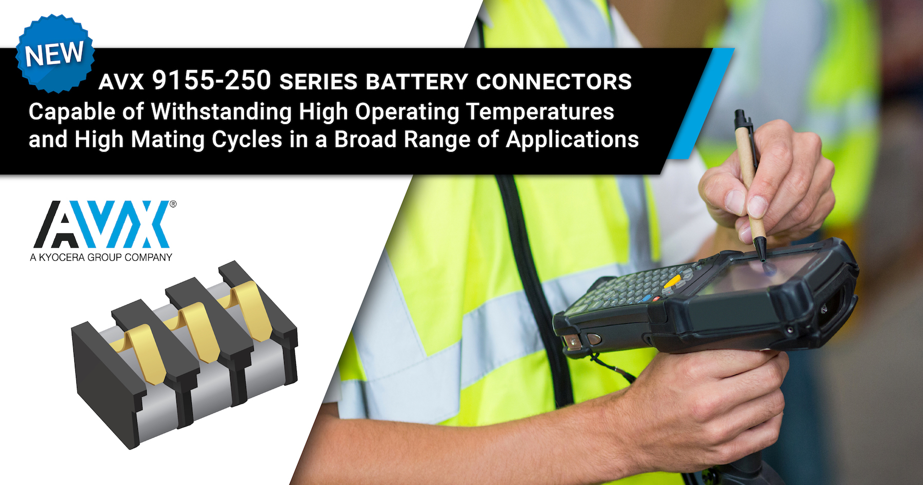 AVX Expands its Range of Board-to-Board Battery Connectors
